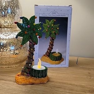 Holiday Palm Tree Candle Holder